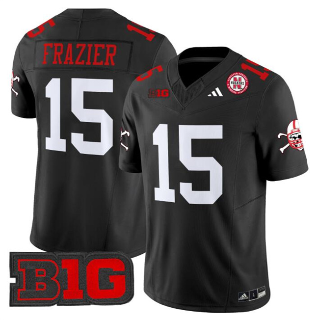Men's Black Nebraska Cornhuskers #15 Tommie Frazier 2024 F.U.S.E. With Patch Vapor Limited Stitched Football Jersey